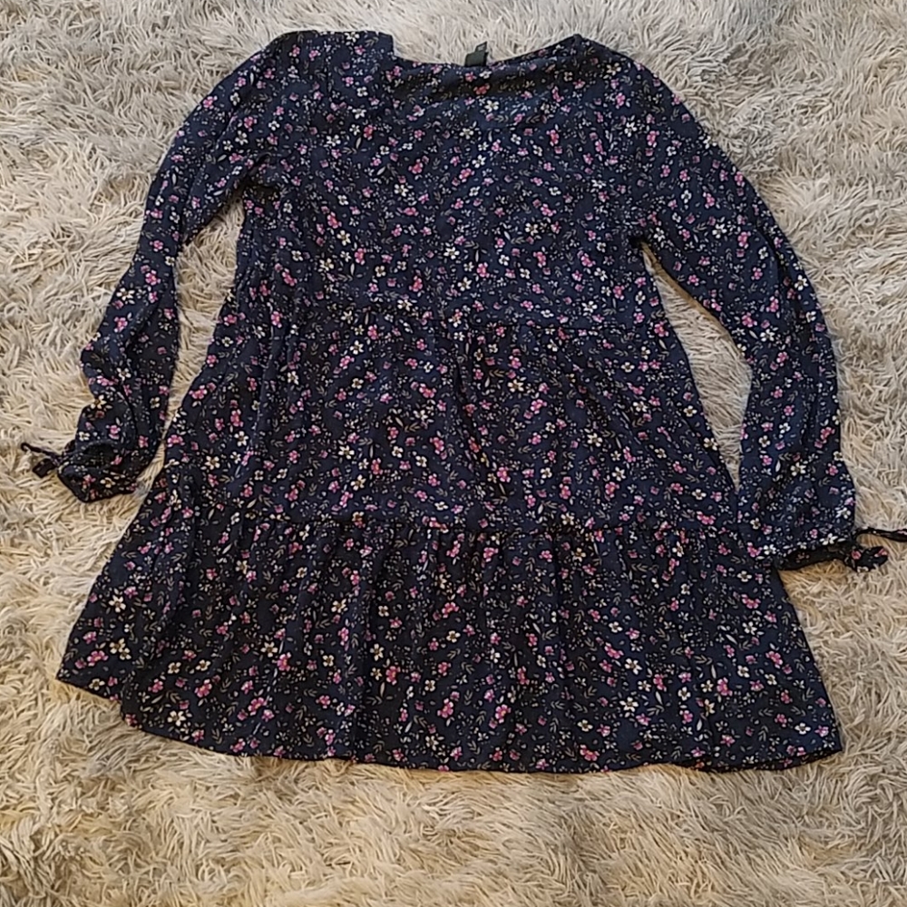Floral peasant cottage core dress